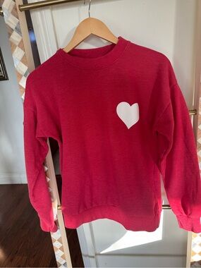 SPRWMN Heart Sweatshirt Size XS SEE FLAW